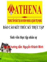 BÁO cáo kết THÚC kỳ THỰC tập sinh viên thực tập nhân sự