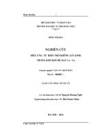 Nghiên cứu hiệu ứng từ điện trở khổng lồ (GMR) trong hợp kim hệ hạt Co Cu