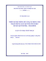 Thiết kế hệ thống bù COS  tự động cho trạm trung gian quỳnh côi 35 - 10KV huyện quỳnh phụ thái bình