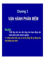 bài giảng phát triển vận hành và bảo trì phần mềm - chương 3 vận hành phần mềm