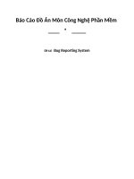 Báo cáo đồ án môn công nghệ phần mềm