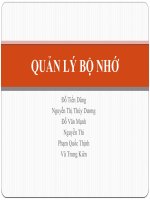 Tiểu luận môn Tin Học Nâng Cao QUẢN LÝ BỘ NHỚ