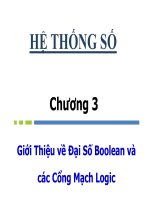bài giảng nhập môn mạch số chương 3 giới thiệu về đại số boolean và các cổng mạch logic