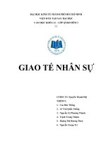 Tiểu luận quản trị nguồn nhân lực GIAO TẾ NHÂN SỰ