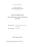 xây dựng website quản lý khách sạn duy tân