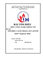 TÌM HIỂU CÁCH THÁO lắp LAPTOP dell™ inspiron 305m