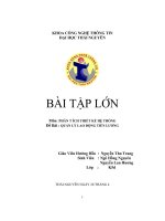 đề tài phân tích thiết kế hệ thống quản lý lao động tiền lương