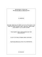 Bài học hiện đại về môn vật lí và ứng dụng vào thiết kế một số kiến thức chương Động học chất điểm vật lí lớp 10 THPT