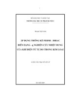 Áp dụng thống kê Fermi Dirac biến dạng q nghiên cứu nhiệt dung của khí điện tử tự do trong kim loại