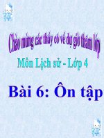 Bài giảng lịch sử 4 bài 6 ôn tập
