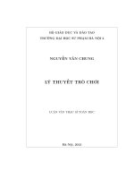 Lý thuyết trò chơi luận án thạc sĩ