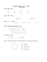 Đề KTĐK lần 1 lớp 1