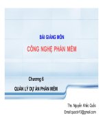 bài giảng công nghệ phần mềm chương 6 quản lý dự án phần mềm - ths. nguyễn khắc quốc