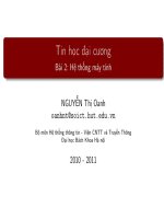 bài giảng tin học đại cương bài 2 hệ thống máy tính