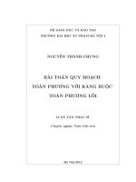 Bài toán quy hoạch toàn phương với ràng buộc toàn phương lồi