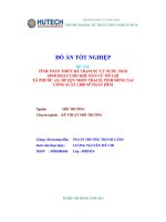 Đề tài tính toán, thiết kế trạm xử lý nước thải sinh hoạt cho khu dân cư mỹ lợi tại xã phước an, huyện nhơn trạch