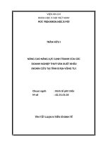 nâng cao năng lực cạnh tranh của các doanh nghiệp thủy sản xuất khẩu ( nghiên cứu tại tỉnh bà rịa - vũng tàu )