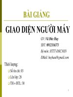 bài giảng giao diện người máy (hci) vũ đức huy - đh cn hn