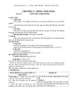 giáo án bài 24 tán sắc ánh sáng - vật lý 12