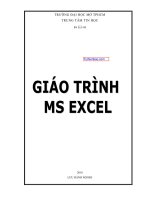 GIÁO TRÌNH MS EXCEL  đh mở TP HCM