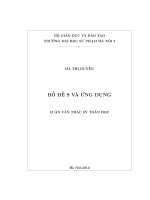 Bổ đề S và ứng dụng luận án thạc sĩ