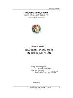 xây dựng phần mềm in thẻ bệnh nhân luận văn tốt nghiệp đại học ( nguyễn việt anh)