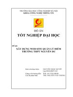 XÂY DỰNG WEB SITE QUẢN lý điểm TRƯỜNG THPT NGUYỄN DU