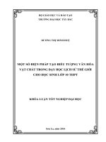 một số biện pháp tạo biểu tượng văn hóa vật chất trong dạy học lịch sử thế giới cho học sinh lớp 10 thpt
