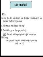 giáo án thao giảng bồi dưỡng hoá học lớp 8 bài phương trình hoá học tham khảo (10)