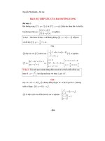 Chuyên đề sự tiếp xúc của hai đường cong (ôn thi toán đại học)