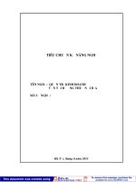 Quản trị kinh doanh vận tải đường thủy nội bộ:Tiêu chuẩn kỹ năng nghề