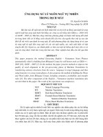 ứng dụng xử lý ngôn ngữ tự nhiên trong dịch máy