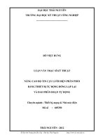 nâng cao độ tin cậy lưới điện phân phối bằng thiết bị tự động đóng lặp lại và dao phân đoạn tự động
