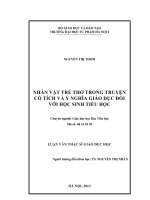 Nhân vật trẻ thơ trong truyện cổ tích và ý nghĩa giáo dục đối với học sinh tiểu học