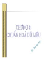 bài giảng hệ quản trị cơ sở dữ liệu chương 4 chuẩn hóa dữ liệu - ths. trần văn ước