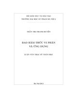 Bao hàm thức vi phân và ứng dụng