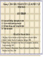 bài giảng môn lý thuyết tính toán - ch3 trò chơi, tìm kiếm vét cạn, độ phức tạp tính toán