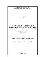 Phương pháp monte carlo lượng tử cho các hệ thấp chiều
