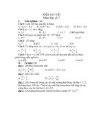 kiểm tra 1 tiết Đại số 7