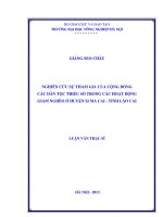 Nghiên cứu sự tham gia của cộng đồng các dân tộc thiểu số trong các hoạt động giảm nghèo ở huyện Si Ma Cai tỉnh lào cai