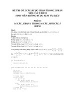 đề thi  kỹ thuật đồ họa