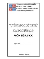 Tuyển tập 20 đề thi thử ĐH môn Hóa Có đáp án