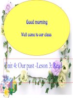 Unit 4: Our past -Leson 3: Read