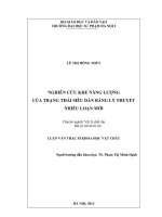 Nghiên cứu khe năng lượng của trạng thái siêu dẫn bằng lí thuyết nhiễu loạn mới