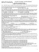 Tập đề thi ĐH - CD những năm gần đây