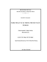 Nghệ thuật tự sự trong truyện ngắn Tô Hoài