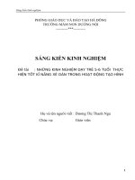 sáng kiến kinh nghiệm dạy trẻ 5, 6 tuổi thực hiện tốt kĩ năng xé dán trong hoạt động tạo hình
