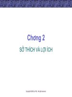 Slide bài giảng mô hình kinh tế - Sở thích và lợi ích