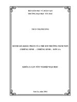 đánh giá khẩu phần của trẻ em trường mầm non chiềng sinh - chiềng sinh - sơn la