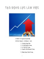 Tiểu luận quản trị nguồn nhân lực Tạo động lực làm việc